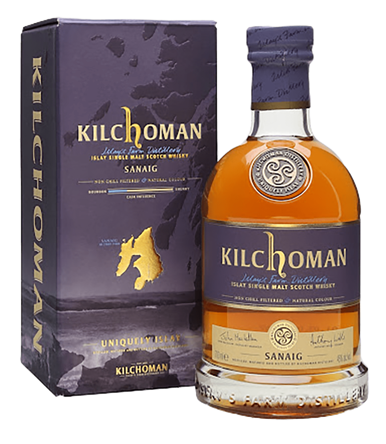 Килхоман Санейг Айла Сингл Молт солодовый виски в подарочной упаковке 0.7 л