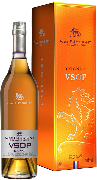 А. де Фуссиньи Селлар Бленд Коньяк VSOP в подарочной упаковке 0.5&nbsp;л