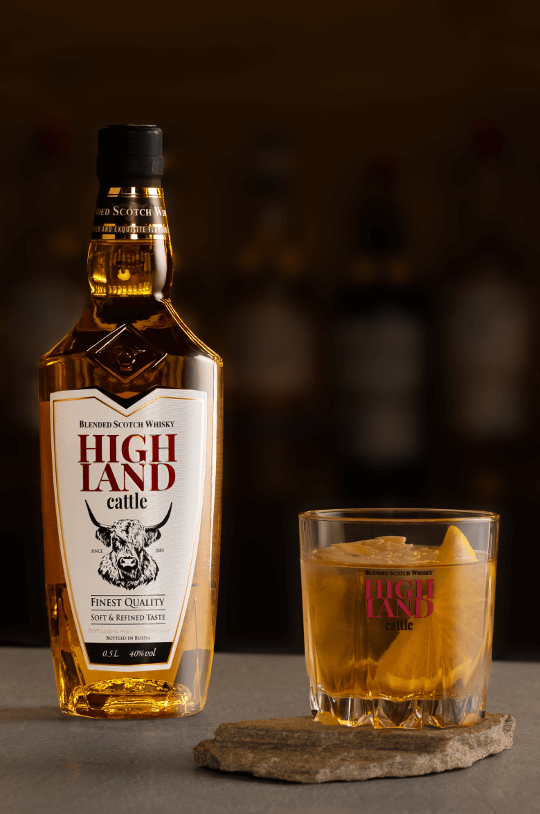 Хайлэнд Кэттл Блендед купажированный виски в подарочной упаковке 0.7 л