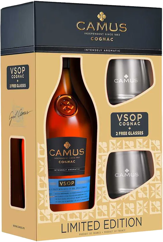 Камю VSOP в подарочной упаковке с 2 бокалами 2017 0.7&nbsp;л