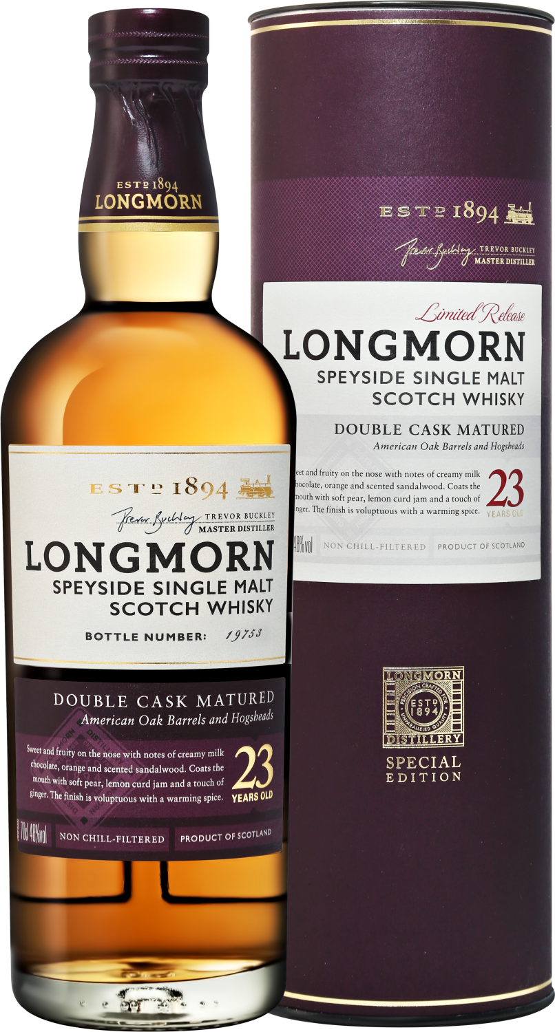 Лонгморн Спейсайд Дабл Каск Мэйчурд Сингл Молт 23 Года солодовый виски в подарочной упаковке 0.7 л