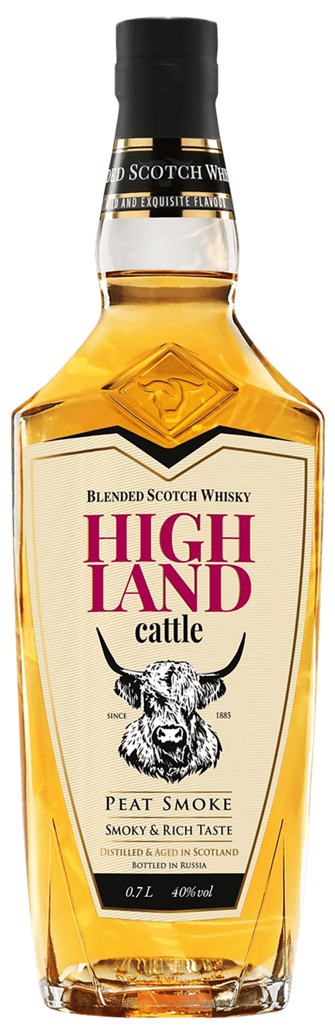 Виски Highland Cattle Peat Smoke Blended Scotch Whisky, 0.7 л