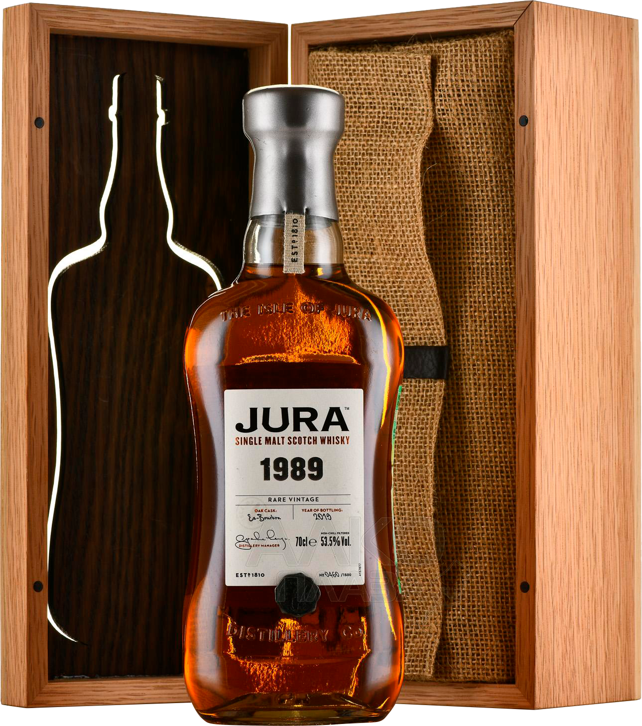 Джура Рар Винтаж 1989 Односолодовый Виски в деревянной коробке 1989 0.7 л