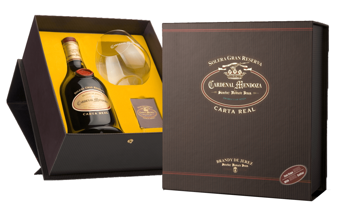 Карденал Мендоса Карта Реал Солера Гран Резерва в подарочной упаковке с бокалом 0.7 л