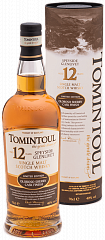 Tomintoul Speyside Glenlivet Oloroso Sherry Cask Finish Single Malt Scotch Whisky 12 y.o. (gift box), 0.7 л