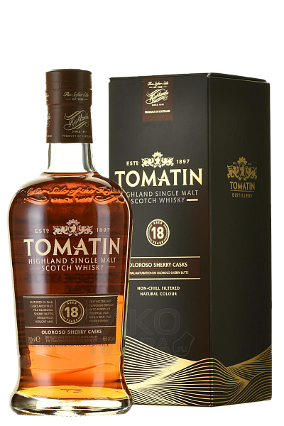 Tomatin Highland Single Malt Scotch Whisky 18 y.o. (gift box), 0.7 л в Екатеринбурге