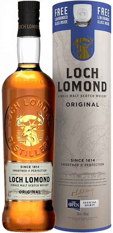 Лох Ломонд Ориджинал Солодовый Виски в подарочной упаковке с бокалом 0.7 л