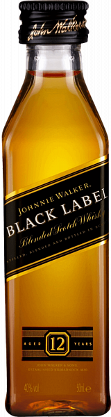 Johnnie Walker Black Label Blended Scotch Whisky, 0.05 л в Екатеринбурге