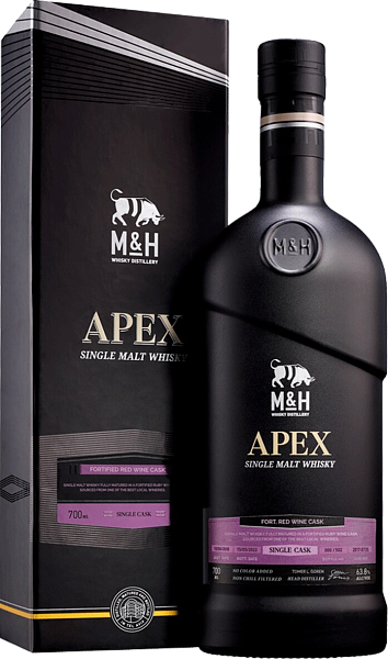 M&H Apex Fort Red Wine Cask Single Malt Whiskey (gift box), 0.7 л в Екатеринбурге