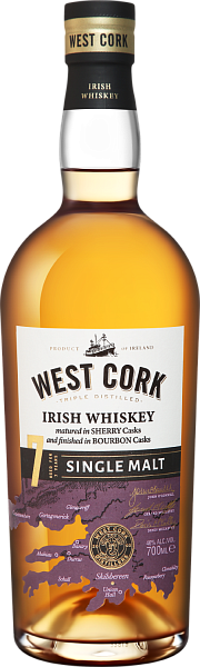 West Cork Single Malt Irish Whiskey 7 y.o., 0.7 л в Екатеринбурге