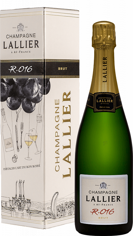 Лаллье R016 Брют Шампань АОС в подарочной упаковке 0.75 л